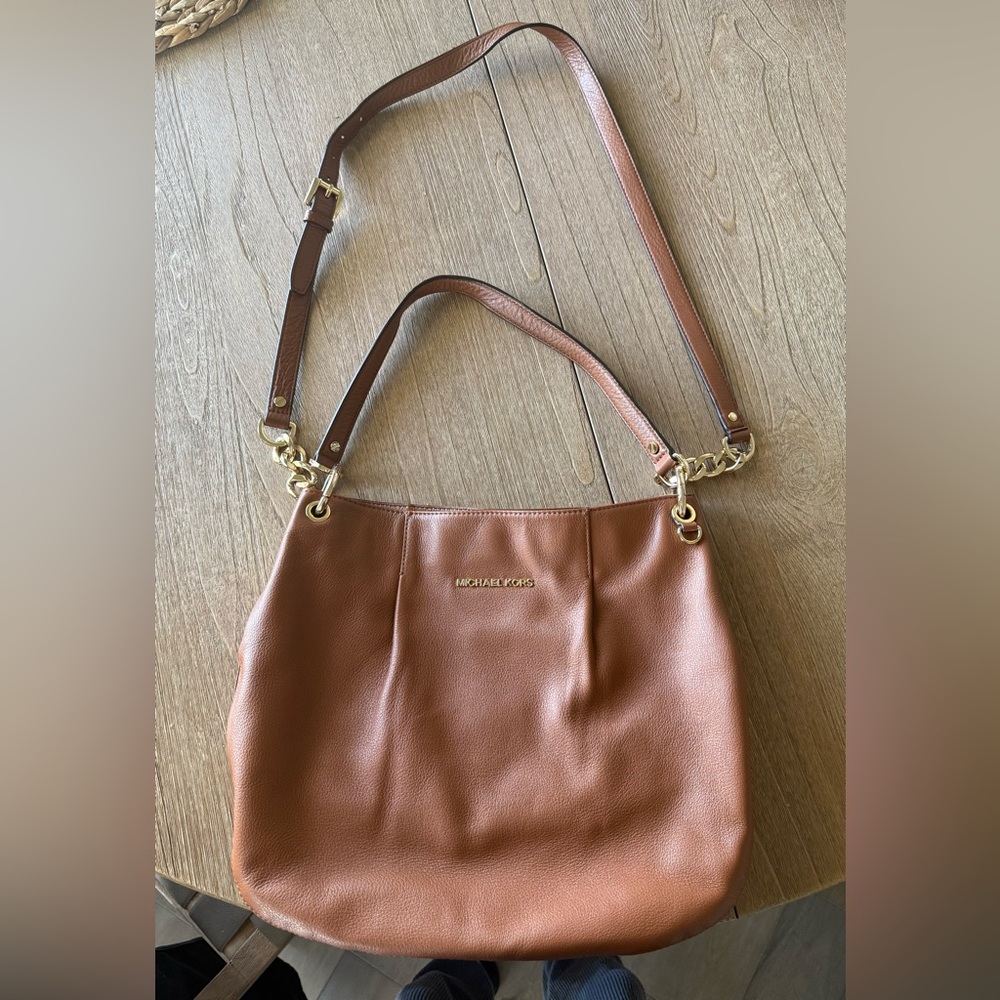 Michael Kors Tan Leather Shoulder Bag